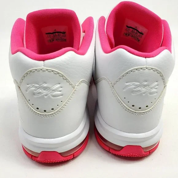 Jordan Flight Origin 2 Girls Shoes Size 7.5Y White Pink Sneakers 718075-100 - Picture 9 of 10